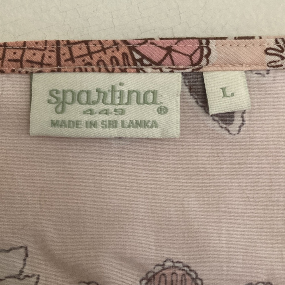 Spartina 449 Womens Midi Dress Size Large Meghan Floral Pastel Cottagecore - Picture 4 of 15